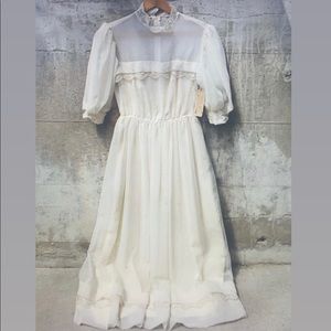 Vintage Chiffon Prairie Dress
